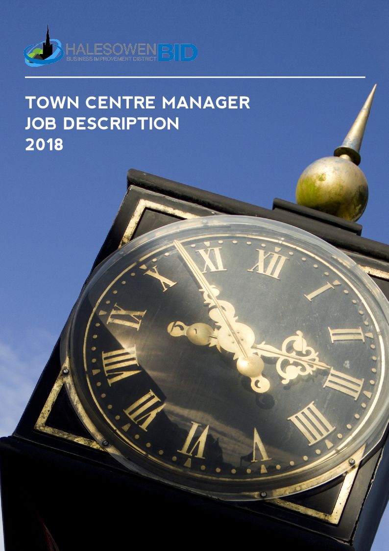 Halesowen Town Centre Manager Job Description Halesowen BID